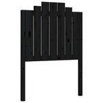 vidaXL Cadre de lit sans matelas noir bois de pin massif