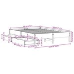 vidaXL Cadre de lit sans matelas 120x190 cm bois de pin massif