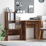 vidaXL Bureau Bois ancien 131 5 x 50 x 106 5 cm Bois d'ingénierie