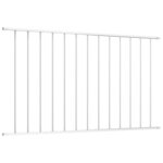 vidaXL Panneau de clôture Acier enduit de poudre 1 7x1 m Blanc