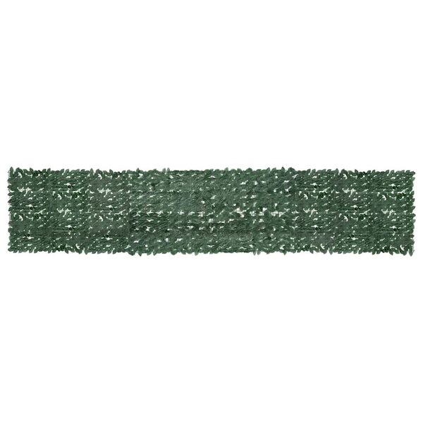 vidaXL Écran de balcon avec feuilles vert foncé 500x100 cm