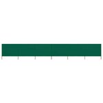 vidaXL Paravent 6 panneaux Tissu 800 x 120 cm Vert