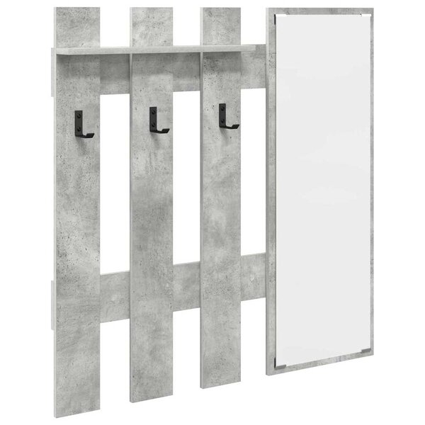vidaXL Porte-manteau mural Montage mural Gris Béton 100 x 10 x 100 cm