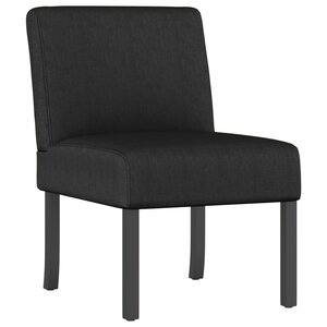 vidaXL Fauteuil sans accoudoirs noir tissu