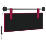 vidaXL Tête de lit suspendue Bordeaux Velours
