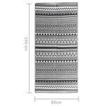 vidaXL Tapis d'extérieur ARAKIL Noir 80x150 cm PP