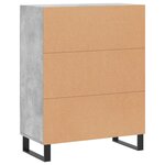 vidaXL Buffet gris béton 69 5x34x90 cm bois d'ingénierie