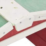 vidaXL Garage de tondeuse à gazon 72x87x50 cm Rouge et blanc Sapin