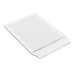 Lot de 100: pochette dos carton blanche  auto-adhésive 17,6x25 cm