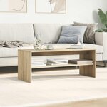 vidaXL Meuble TV Chêne sonoma 100 x 40 x 40 cm Aggloméré