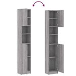vidaXL Armoire de bain Sonoma gris 32x25 5x190 cm Bois d'ingénierie