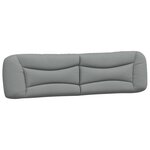 vidaXL Lit avec matelas Hvar gris clair 200x200 cm tissu