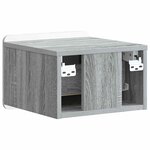 vidaXL Cabinet de chevet mural 2 Pièces Sonoma gris 33 x 34 5 x 24 cm