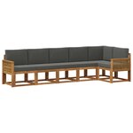 vidaXL Ensemble de canapés d'extérieur 6 pc Naturel et Anthracite