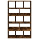 vidaXL Cloison de séparation chêne fumé bois d'ingénierie