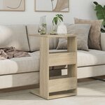 vidaXL Table d'appoint Chêne Sonoma 40 x 35 x 60 5 cm