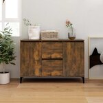 vidaXL Buffet Chêne fumé 102x35x70 cm Bois d'ingénierie