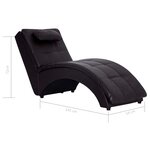 Vidaxl chaise longue avec oreiller marron similicuir