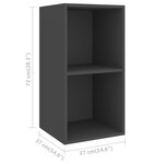 vidaXL Ensemble de meubles TV 3 Pièces Gris Bois d'ingénierie