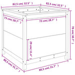 vidaXL Jardinière 82 5x82 5x78 cm bois massif douglas