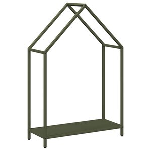 vidaXL Portant de bois chauffage vert olive 60x25x90 cm