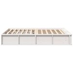 vidaXL Cadre de lit avec stockage Blanc 140 x 190 cm bois