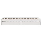vidaXL Cadre de lit sans matelas blanc 75x190 cm bois de pin massif