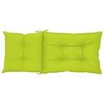 vidaXL Coussins de chaise de jardin à dossier haut lot de 4 vert vif