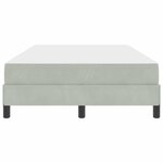 vidaXL Lit boxspring avec matelas Gris clair 120 x 190 cm Velours