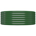 vidaXL Lit surélevé de jardin Acier galvanisé 544x100x36cm Vert