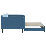 vidaXL Lit de jour avec lit gigogne bleu 100x200 cm velours