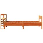 vidaXL Cadre de lit sans matelas cire marron 75x190 cm bois pin massif