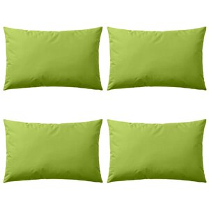 vidaXL Oreiller d'extérieur lot de 4 60 x 40 cm Vert pomme