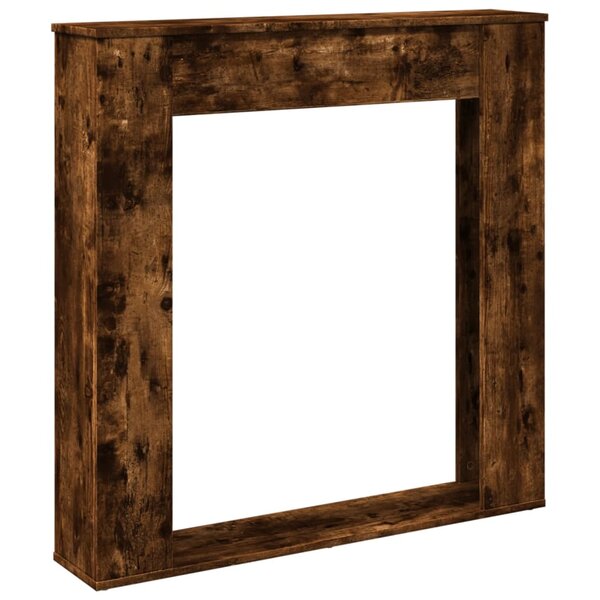 VidaXL Cadre de cheminée chêne fumé 100x20x100 cm bois d'ingénierie