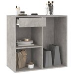 vidaXL Armoire à cosmétiques Gris béton 80x40x75 cm Bois d'ingénierie