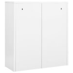 vidaXL Armoire de bureau Blanc 90x40x102 cm Acier