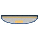 vidaXL Tapis d'escalier 10 pièces 56 x 17 x 3 cm Bleu Demi-rond