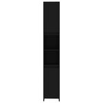 vidaXL Armoire de salle de bain Noir 30x30x183 5 cm Bois d'ingénierie