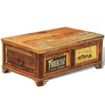 Vidaxl table basse avec espace de rangement vintage bois recyclé