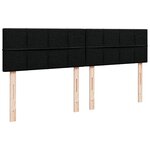 vidaXL Sommier à lattes de lit avec matelas Noir 200x200 cm Tissu