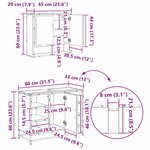 vidaXL Ensemble de mobilier de salle de bain 3 Pièces Chêne noir