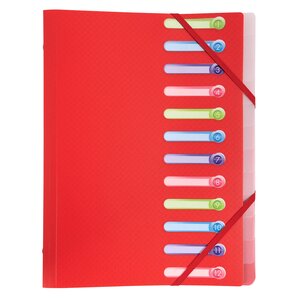 Trieur PP 5/10e opaque 12Comp. Ass. x 10 EXACOMPTA