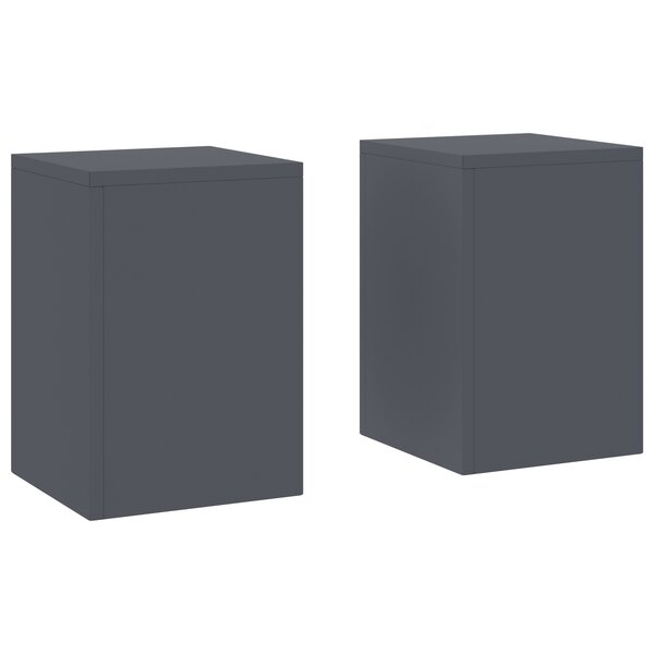 vidaXL Supports de Plantes d'Extérieur Pillar 2 Pièces Anthracite 24x24x35 cm Acier