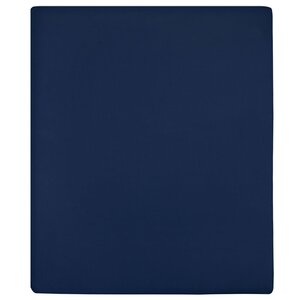 vidaXL Drap-housse Jersey Bleu marine 140x200 cm Coton