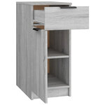 Armoire de bureau minimaliste rangement polyvalent 33 5 x 50 x 75 cm en bois d'ingénierie gris 02_0048310