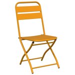 vidaXL Chaise de jardin pliante 2 Pièces Moutarde 55 x 56 5 x 91cm Acier