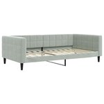 vidaXL Lit de jour et gigogne et matelas gris clair 100x200 cm velours