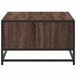 vidaXL Table basse chêne marron 100x57x35cm bois d'ingénierie et métal