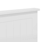 vidaXL Tête de lit avec tête de lit Blanc 120 cm Bois d'ingénierie