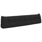 vidaXL Coussin de Dos Noir 200 x 24 x 50 cm tissu